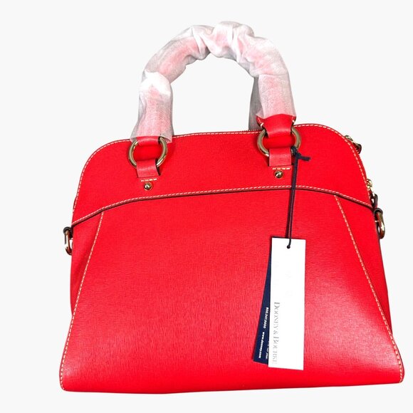 Dooney and Bourke Red Leather Satchel Bag Structured Handbag - NWT  MRSP 448.00 - Picture 4 of 14